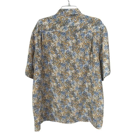 Roundtree & Yorke Camp Shirt Floral Short Sleeve Pocket Casual Summer Resort XL - Picture 2 of 7